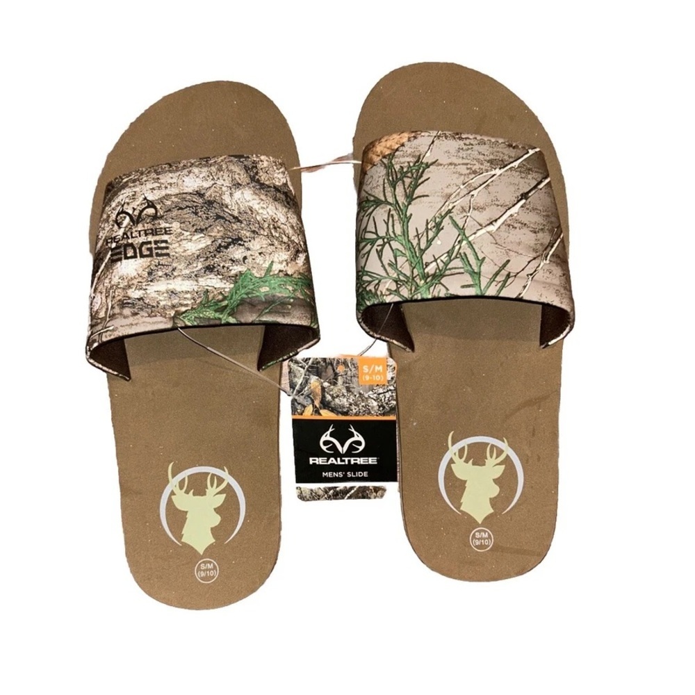 Realtree Men’s Camo Slide Sandals | Size S/M (Men’s 9–10) | New with Tags